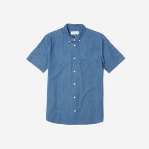 Everlane Men's Denim Short Sleeve Shirt